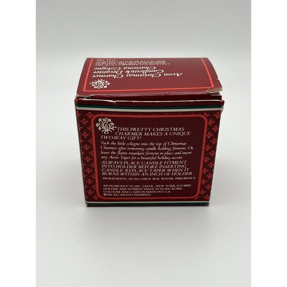 Vintage AVON Christmas Charmer Candlestick Decanter w/Zany Cologne .33 oz 1981 - Picture 3 of 6